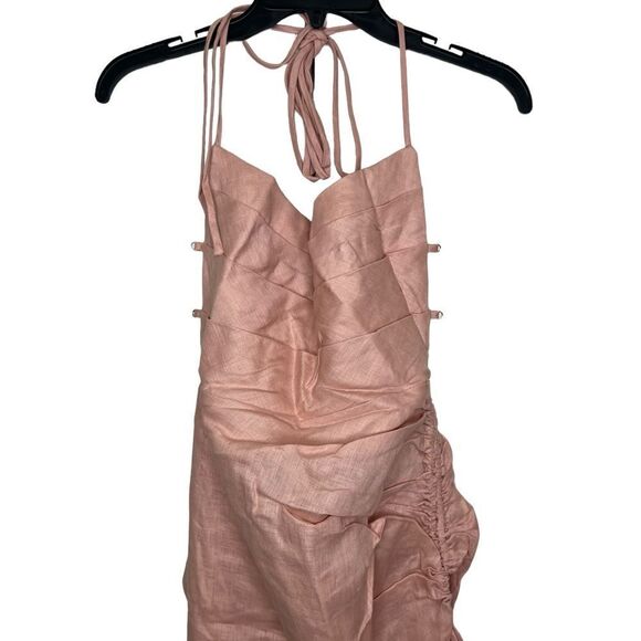 Rumer The Label x Revolve Prima Pink 100% Linen Resortwear LouLou Maxi Dress - Picture 4 of 11